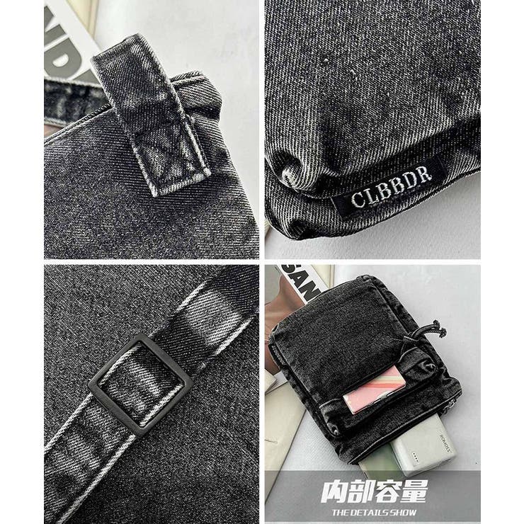 ミニバッグレディース デニムバッグウォッシュ加工 ショルダーバッグヴィンテージ風 | SUNSHINE CLOSET | 詳細画像23 