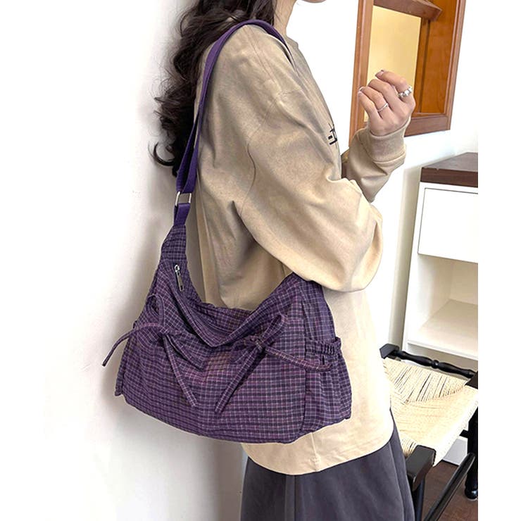 リボンショルダーバッグ 軽量ナイロンバッグ ワンショルダーバッグ | SUNSHINE CLOSET | 詳細画像11 