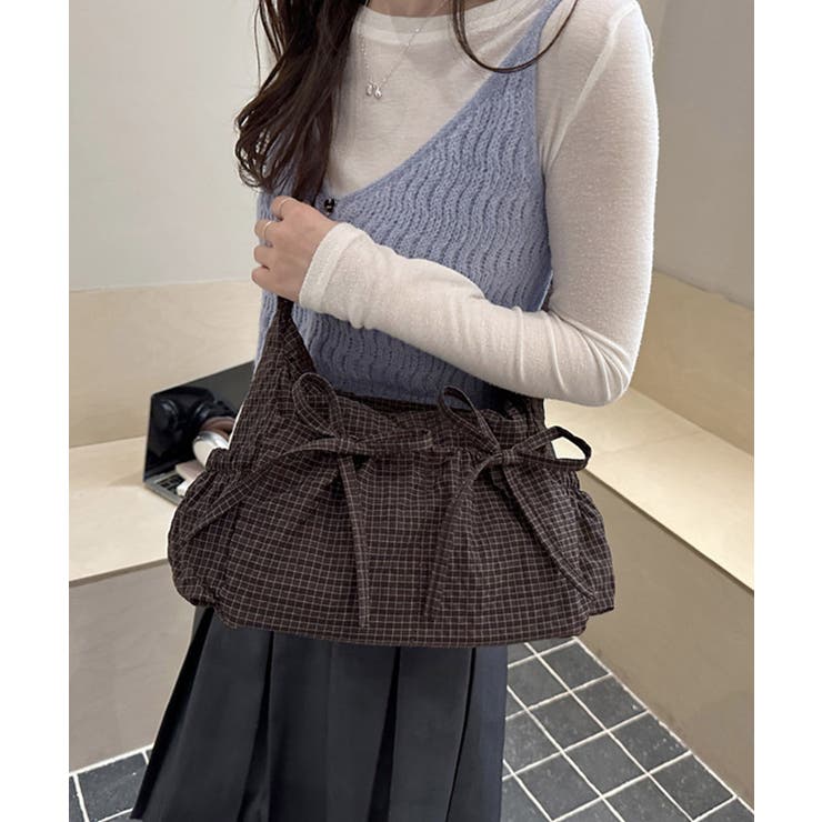 リボンショルダーバッグ 軽量ナイロンバッグ ワンショルダーバッグ | SUNSHINE CLOSET | 詳細画像13 