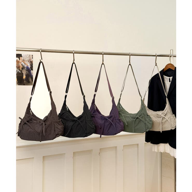 リボンショルダーバッグ 軽量ナイロンバッグ ワンショルダーバッグ | SUNSHINE CLOSET | 詳細画像22 