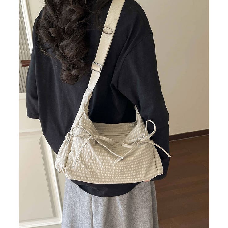 リボンショルダーバッグ 軽量ナイロンバッグ ワンショルダーバッグ | SUNSHINE CLOSET | 詳細画像4 