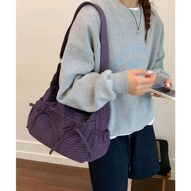 リボンショルダーバッグ 軽量ナイロンバッグ ワンショルダーバッグ | SUNSHINE CLOSET | 詳細画像9 