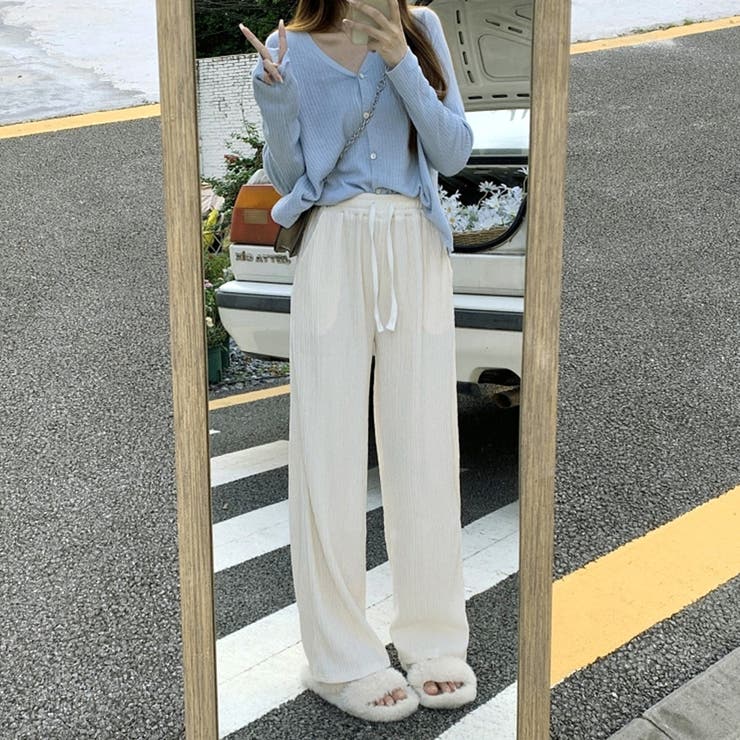 セミワイドパンツハイウエストロングパンツ | SUNSHINE CLOSET | 詳細画像12 