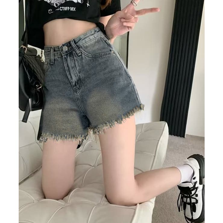 ウォッシュデニムショートパンツレディース | SUNSHINE CLOSET | 詳細画像3 