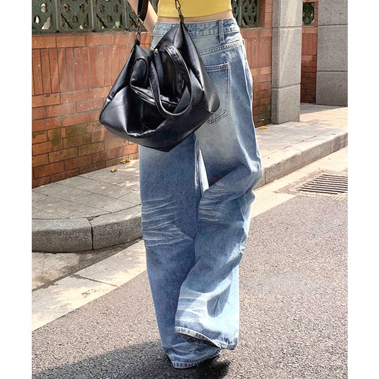 ウォッシュ加工デニムパンツ ワイドデニム | SUNSHINE CLOSET | 詳細画像18 