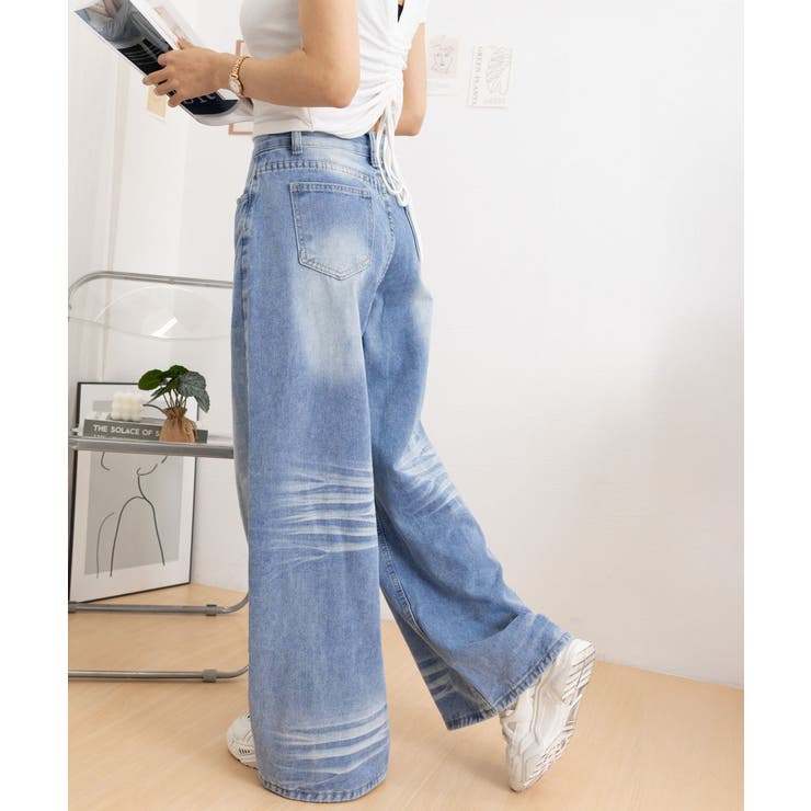 ウォッシュ加工デニムパンツ ワイドデニム | SUNSHINE CLOSET | 詳細画像23 