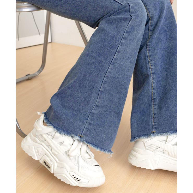 セミフレアデニムパンツ美脚フリンジパンツ | SUNSHINE CLOSET | 詳細画像19 