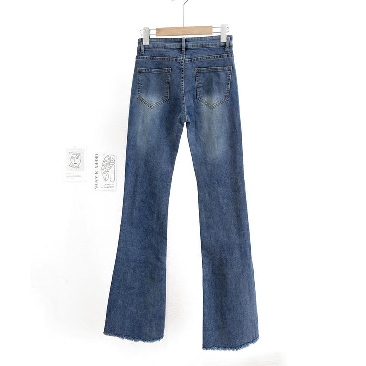 セミフレアデニムパンツ美脚フリンジパンツ | SUNSHINE CLOSET | 詳細画像23 