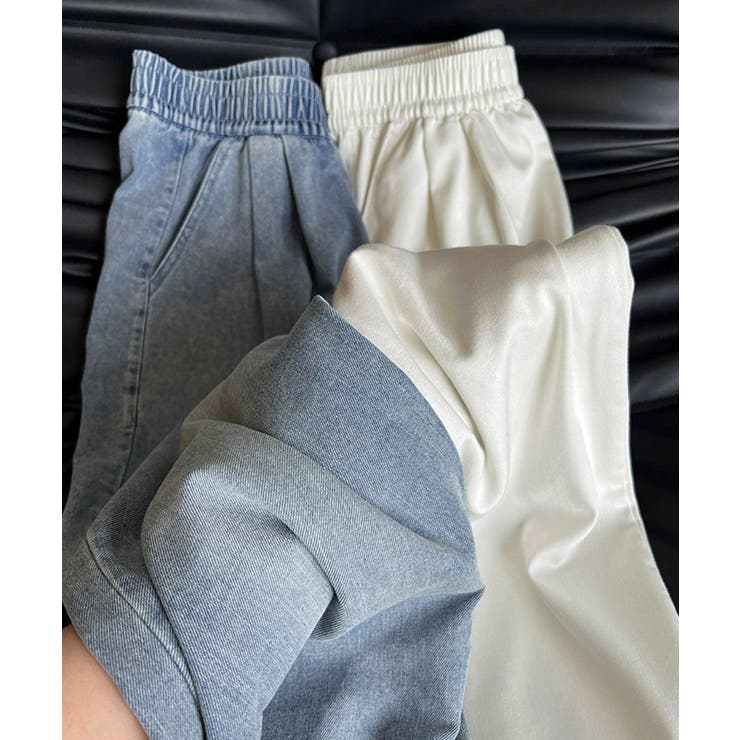 美脚デニム風ワイドパンツタック入りパンツ | SUNSHINE CLOSET | 詳細画像20 