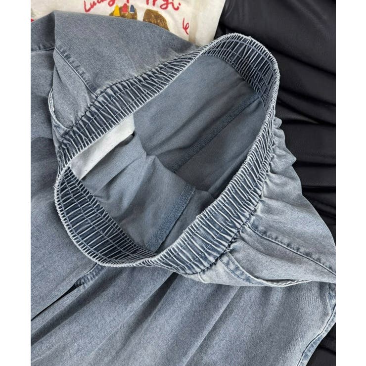 美脚デニム風ワイドパンツタック入りパンツ | SUNSHINE CLOSET | 詳細画像24 