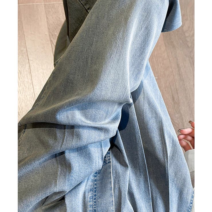 美脚デニム風ワイドパンツタック入りパンツ | SUNSHINE CLOSET | 詳細画像6 