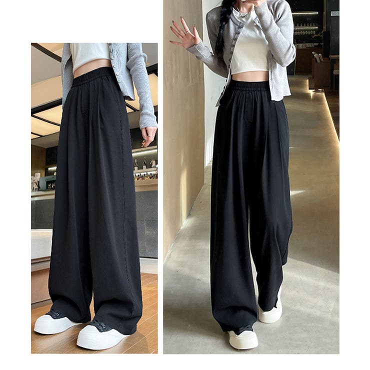 美脚デニム風ワイドパンツタック入りパンツ | SUNSHINE CLOSET | 詳細画像8 