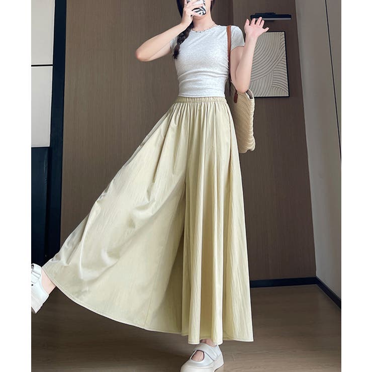 ワイドパンツ 冷感キュロットパンツ春夏秋 | SUNSHINE CLOSET | 詳細画像1 