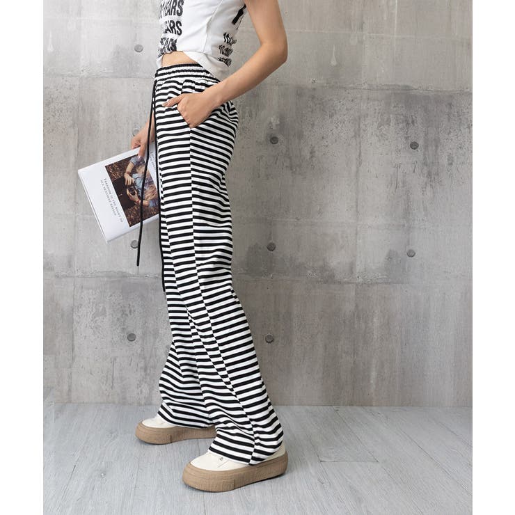 リラックスボーダーパンツウエスト紐韓国風 | SUNSHINE CLOSET | 詳細画像13 