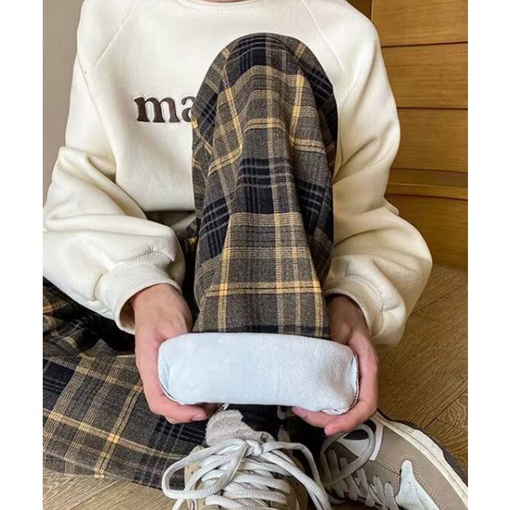 チェック柄パンツハイウエストワイドパンツ | SUNSHINE CLOSET | 詳細画像15 