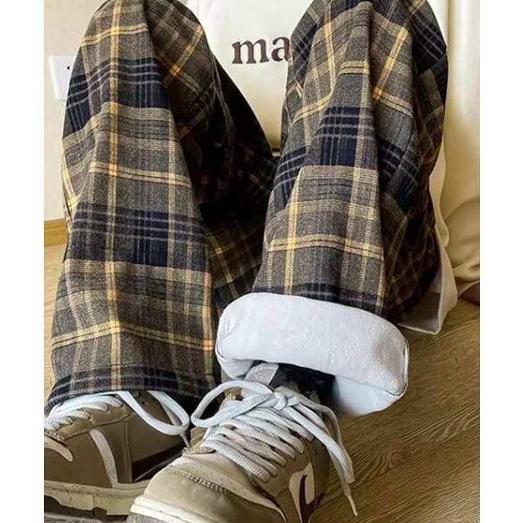 チェック柄パンツハイウエストワイドパンツ | SUNSHINE CLOSET | 詳細画像16 