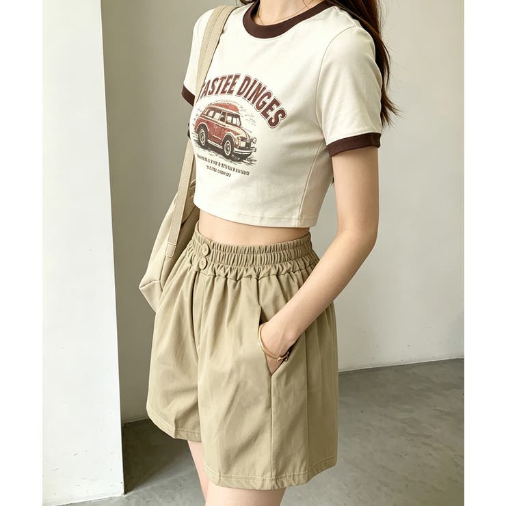 レディースきれいめショートパンツ ウエストゴム 楽ちんパンツ | SUNSHINE CLOSET | 詳細画像19 