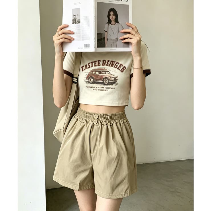レディースきれいめショートパンツ ウエストゴム 楽ちんパンツ | SUNSHINE CLOSET | 詳細画像2 
