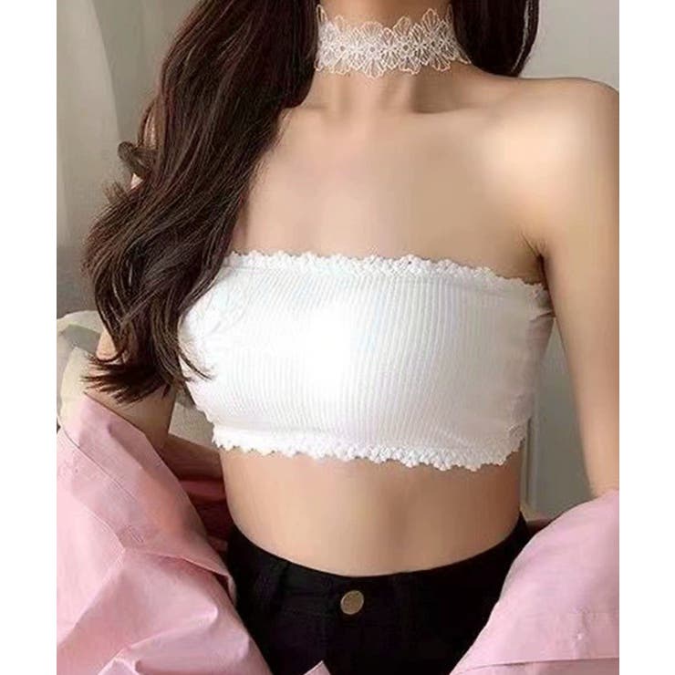 カップ付きインナー ズレ落ちない レースチューブトップ | SUNSHINE CLOSET | 詳細画像14 