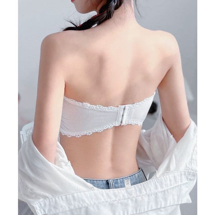 カップ付きインナー ズレ落ちない レースチューブトップ | SUNSHINE CLOSET | 詳細画像3 