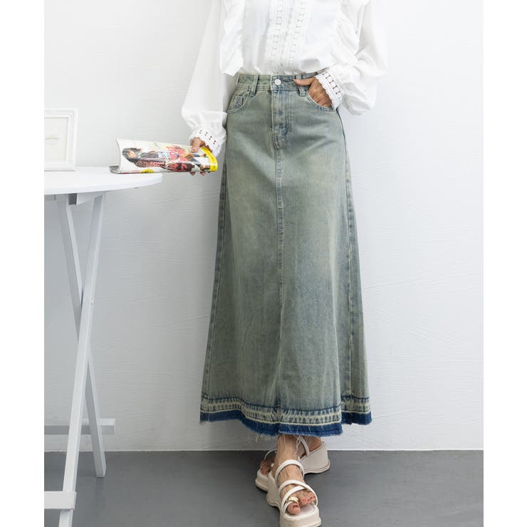 カットオフデザインデニムスカート 韓国風 | SUNSHINE CLOSET | 詳細画像11 