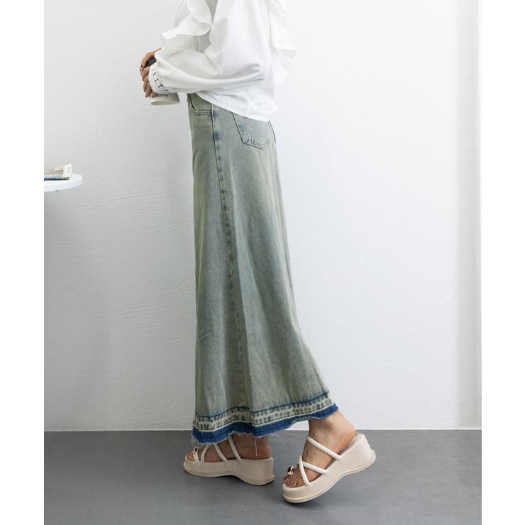 カットオフデザインデニムスカート 韓国風 | SUNSHINE CLOSET | 詳細画像12 