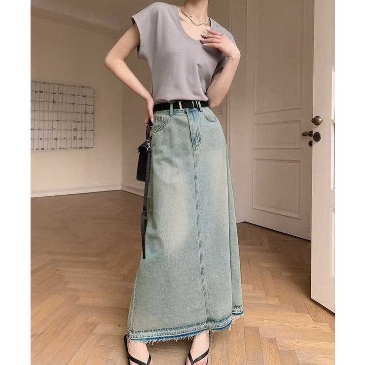 カットオフデザインデニムスカート 韓国風 | SUNSHINE CLOSET | 詳細画像2 