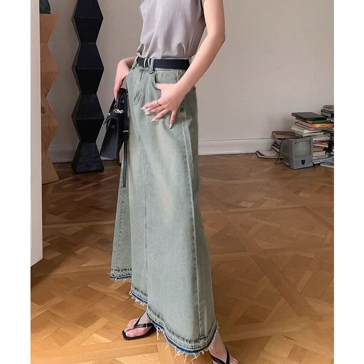 カットオフデザインデニムスカート 韓国風 | SUNSHINE CLOSET | 詳細画像3 