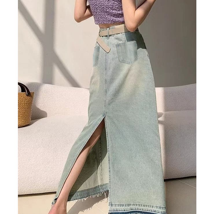 カットオフデザインデニムスカート 韓国風 | SUNSHINE CLOSET | 詳細画像6 