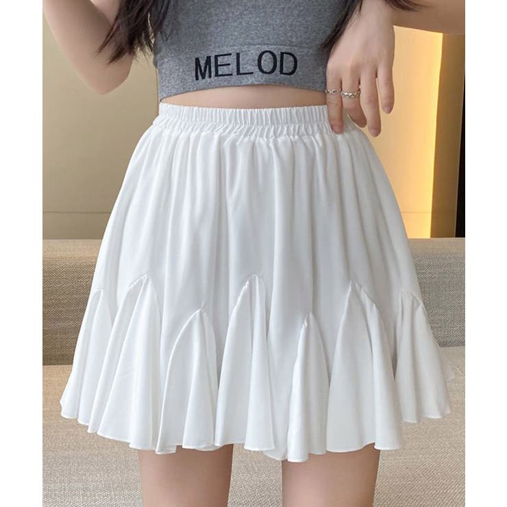 ハイウエストスカートミニ 美脚スカート夏 無地Aラインスカートインナーパンツ付き… | SUNSHINE CLOSET | 詳細画像11 