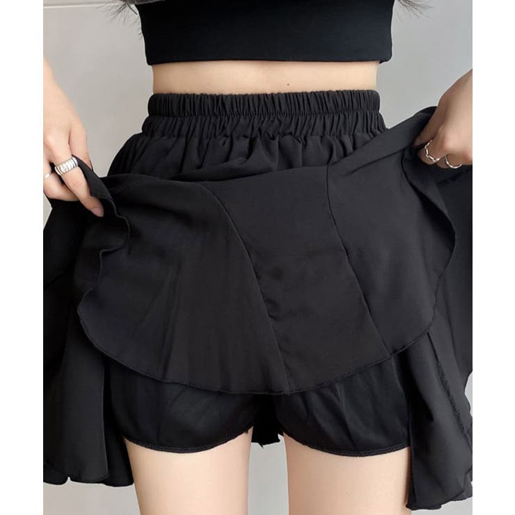 ハイウエストスカートミニ 美脚スカート夏 無地Aラインスカートインナーパンツ付き… | SUNSHINE CLOSET | 詳細画像6 