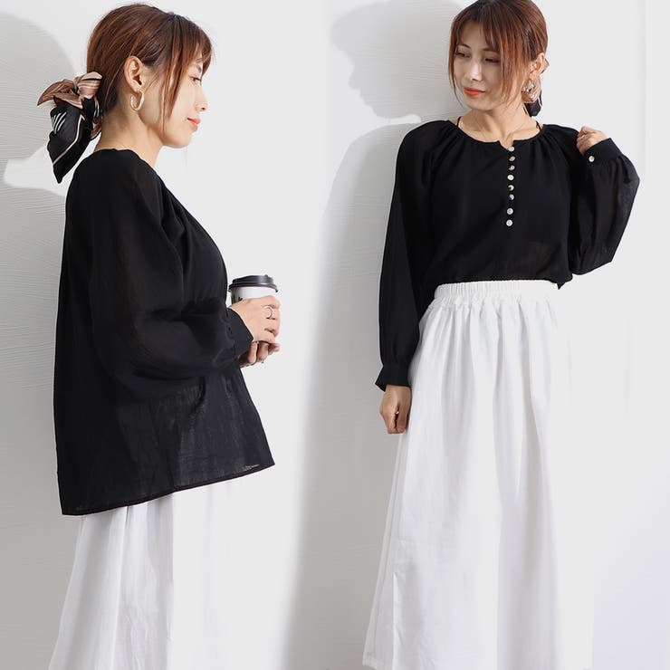 フロントボタン ブラウス バルーンシャツ | SUNSHINE CLOSET | 詳細画像10 