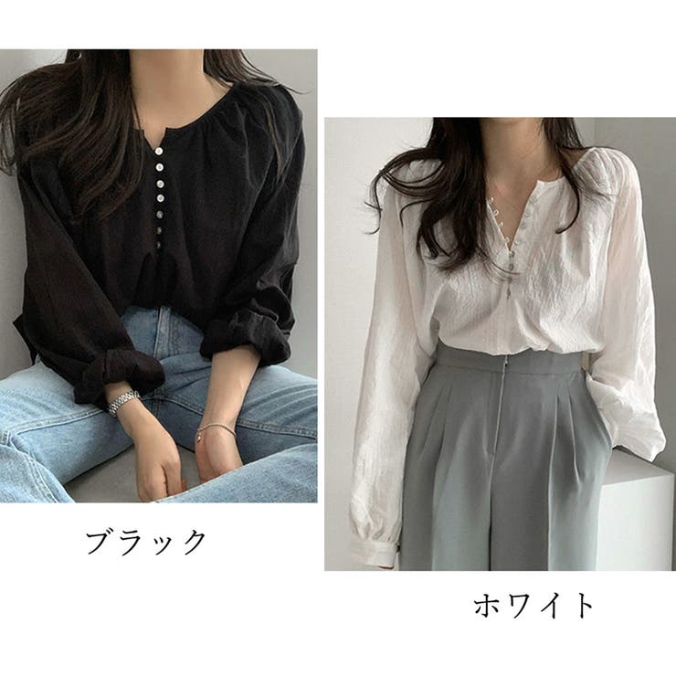 フロントボタン ブラウス バルーンシャツ | SUNSHINE CLOSET | 詳細画像2 
