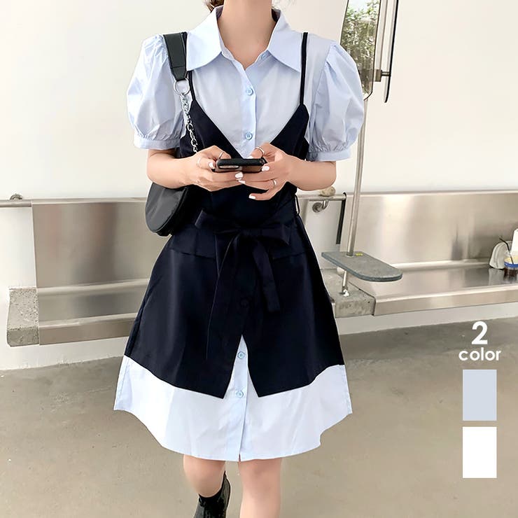 ビスチェ付き シャツワンピース Aライン 品番 Agcw000 Angelcloset エンジェルクローゼット のレディースファッション通販 Shoplist ショップリスト