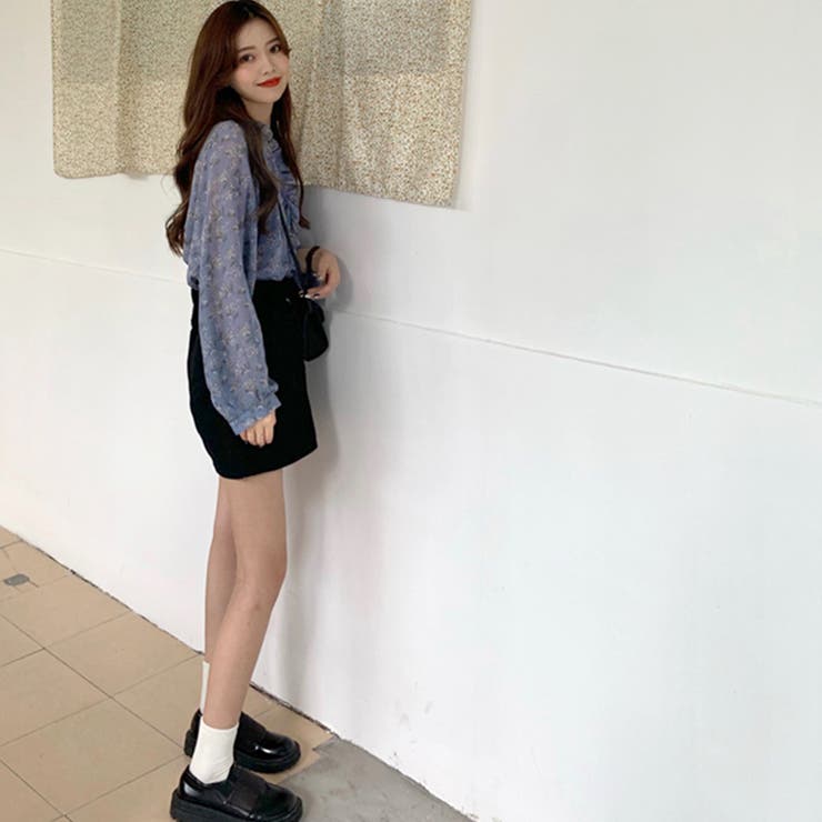 襟フリル シースルー 花柄ブラウス 女性 | SUNSHINE CLOSET | 詳細画像12 