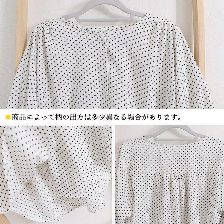 ドット柄ブラウス レディース シャツ[品番：AGCW0003256
