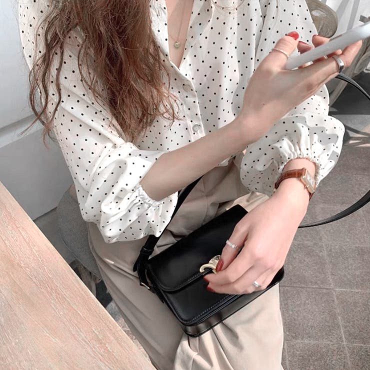 ドット柄ブラウス レディース シャツ[品番：AGCW0003256
