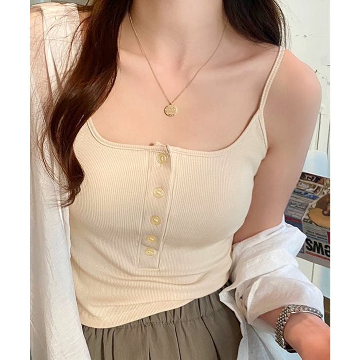 カップ付きUネックキャミソールレディース | SUNSHINE CLOSET | 詳細画像1 