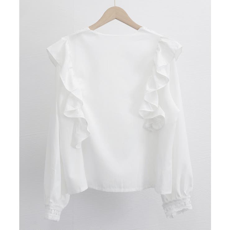 フリルブラウス レース切替ブラウス 薄手 | SUNSHINE CLOSET | 詳細画像18 