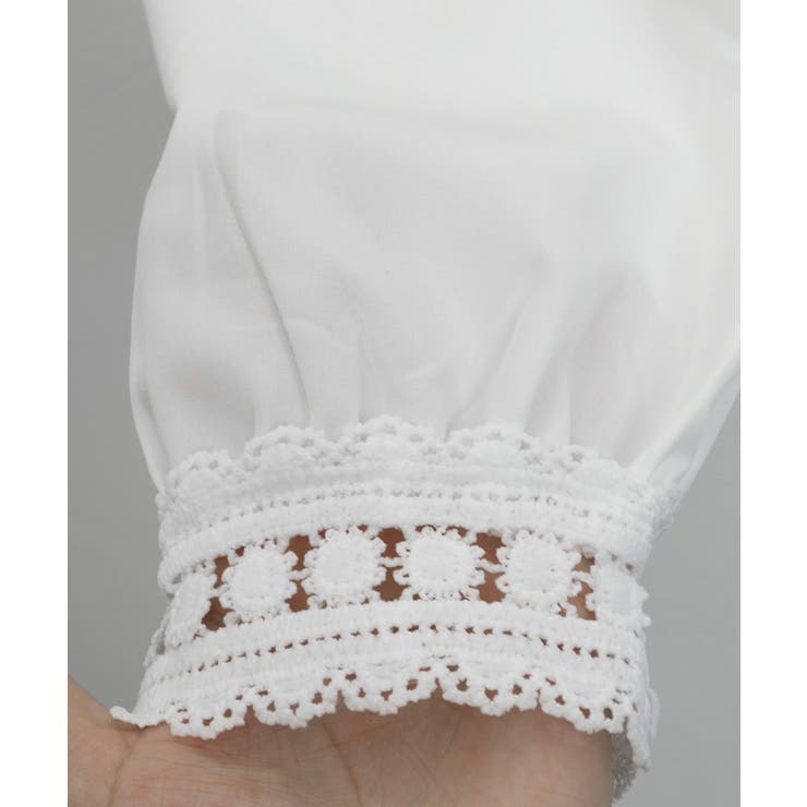 フリルブラウス レース切替ブラウス 薄手 | SUNSHINE CLOSET | 詳細画像20 