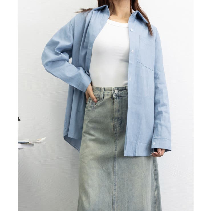 ビッグデニムシャツレディース重ね着お洒落 | SUNSHINE CLOSET | 詳細画像11 