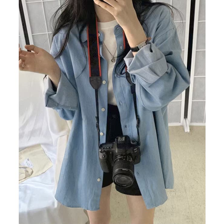 ビッグデニムシャツレディース重ね着お洒落 | SUNSHINE CLOSET | 詳細画像5 