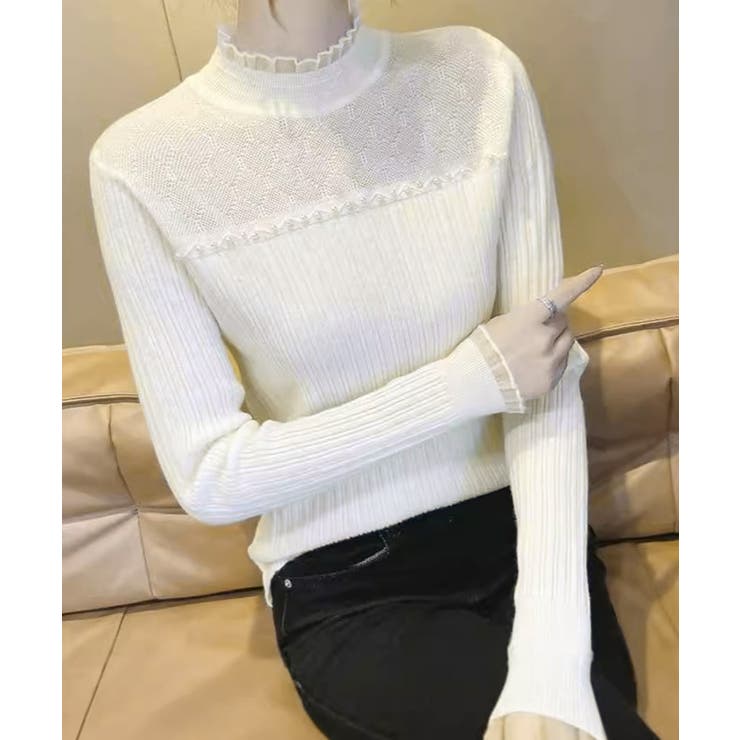 ハイネックニットトップスフリルニットソー | SUNSHINE CLOSET | 詳細画像11 