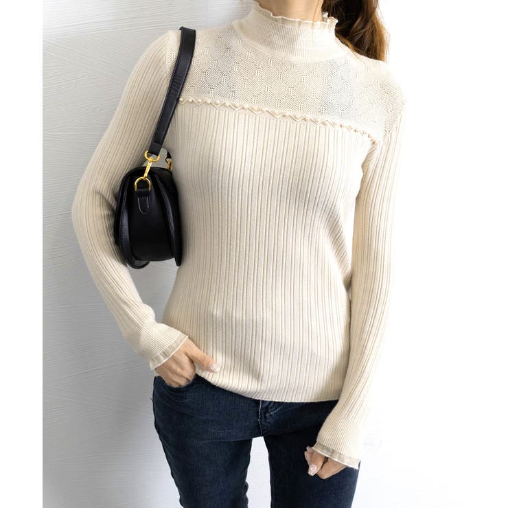 ハイネックニットトップスフリルニットソー | SUNSHINE CLOSET | 詳細画像15 