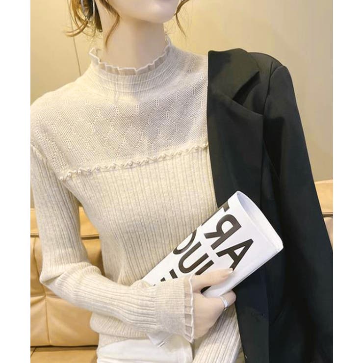 ハイネックニットトップスフリルニットソー | SUNSHINE CLOSET | 詳細画像4 