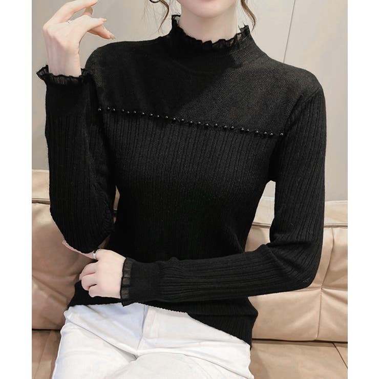 ハイネックニットトップスフリルニットソー | SUNSHINE CLOSET | 詳細画像6 