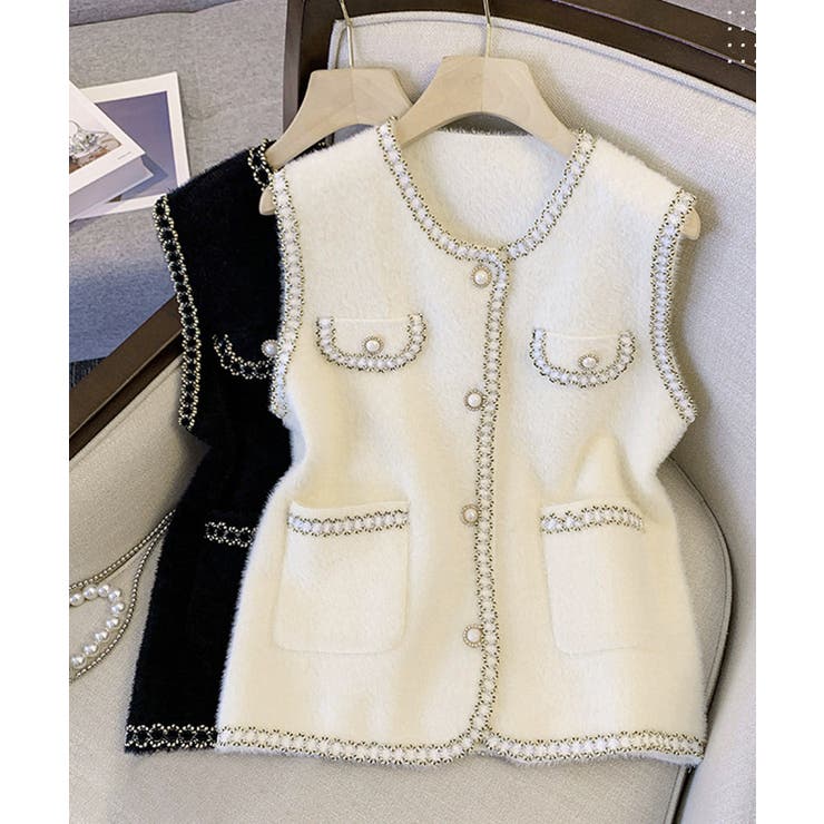 モヘア風ニットベストレディース韓国風秋服 | SUNSHINE CLOSET | 詳細画像15 