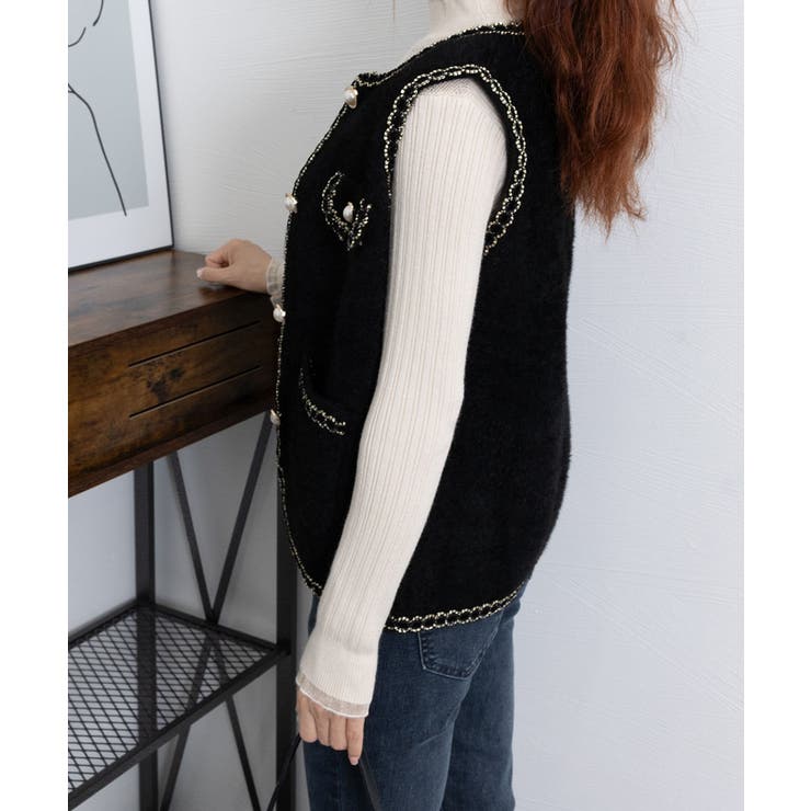 モヘア風ニットベストレディース韓国風秋服 | SUNSHINE CLOSET | 詳細画像20 