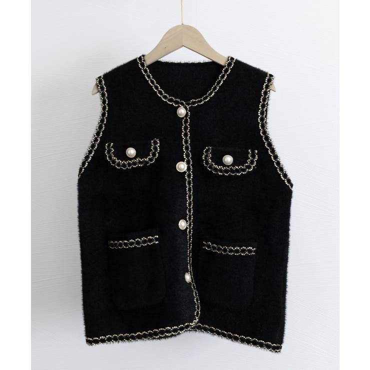 モヘア風ニットベストレディース韓国風秋服 | SUNSHINE CLOSET | 詳細画像22 