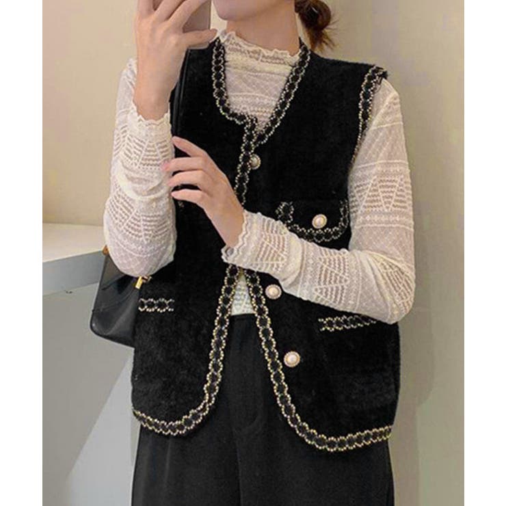 モヘア風ニットベストレディース韓国風秋服 | SUNSHINE CLOSET | 詳細画像7 